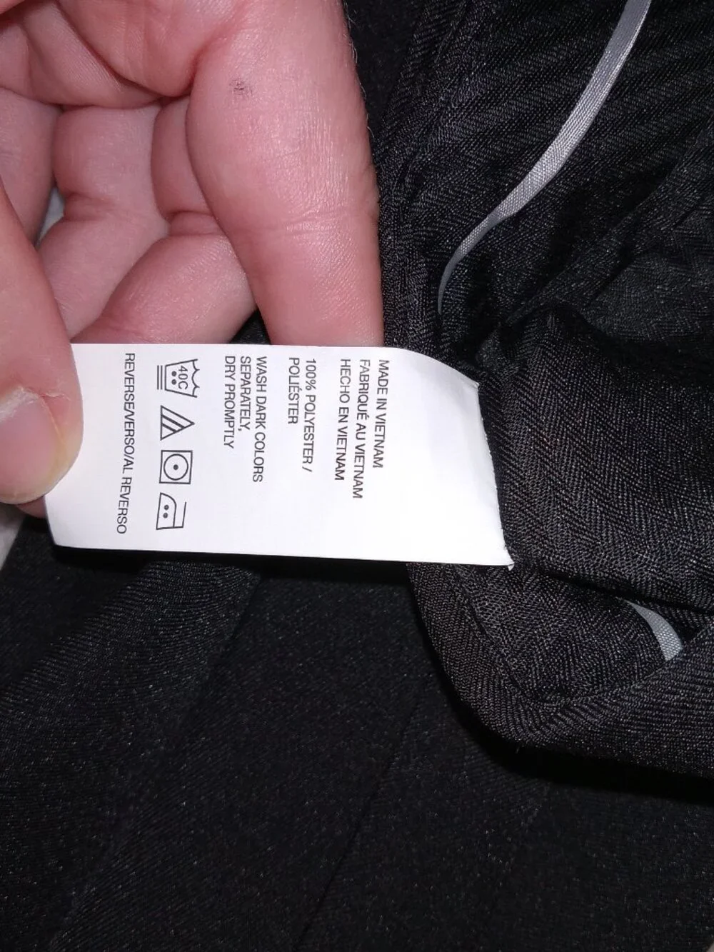 Van Heusen Dress Pants Mens 46x29 Black Premium Non Iron Extender Waist Pleated